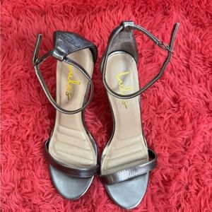 Lulu's Silver Strappy Heels with Buckle‎ Closure - 8.5